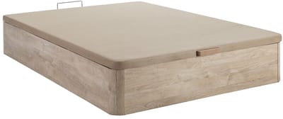 Vente-unique Set 160 x 200 cm bedbodem met opbergruimte, licht naturel + matras van schuim van 30 cm dik - SOLAK van YSMÉE