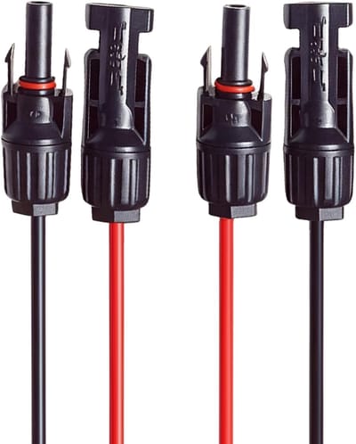 Zonnepaneel Verlengdraad - Fotovoltaïsche Kabel - Energie Opwekken - Waterdicht Buitenontwerp - 10AWG 10 Meter - Zwart