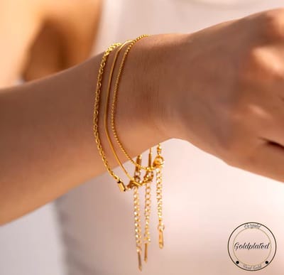 Soraro Set Armbanden | 3-Delige Set | Dames | Goldplated | Vrouwen Armband Goudkleurig | Sieraden | Mooie Cadeauverpakking | Elegante Armbanden | Goudkleurig