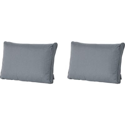 Madison - Lounge Rugkussen Rib grey - Ca. 43x73 cm - Set van 2