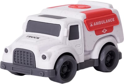 Speelgoedtopdeals - BIOplastic Ambulance - 10,5 cm - Duurzaam speelgoed