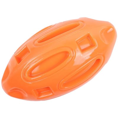 Ballon de Football Indestructible qui couine, Jouet à Mâcher pour Chien - Balle en Caoutchouc Durable, Convient aux Mâcheurs Agressifs, Pour la Dentition et le Jeu orange