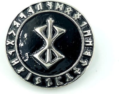 Metal Pin Badge - Rune Viking - Persoonlijke Stijl - Noorse Rune Design - 3 cm - Zilver