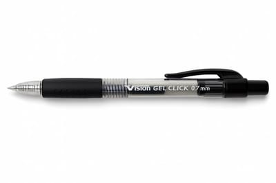Viking - Intrekbare Gelpennen - Zwart met Grip - 0.7mm - 12 stuks