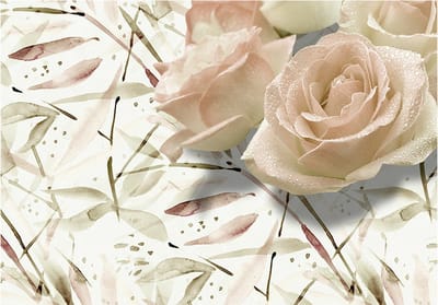 Fotobehangkoning - Behang - Vliesbehang - Fotobehang Rozen - Birthday wishes - 150 x 105 cm