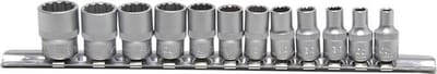 BGS Doppenset twaalfkant 1/4 inches 12 delig
