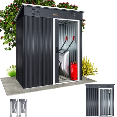Gardebruk Tuinhuis - 185x165x90cm Schuifdeur – Antraciet