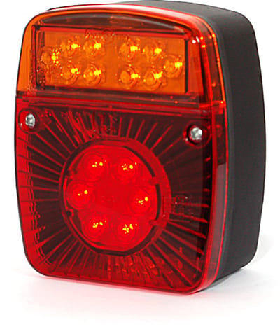 Achterlicht - WAS - W18 UD - 4 - 10.1cm - Helder - LED - Achter - Rem - Richting - Nummerplaat - 12V-24V