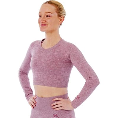 Xtreme Sportswear Croptop lange mouwen Dames Roze-S