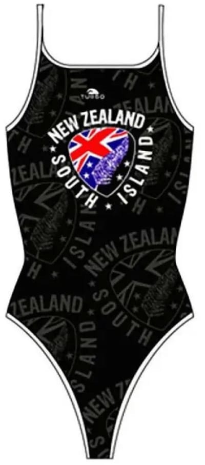Turbo New Zealand Shield Zwemkleding Zwart 2XL Vrouw