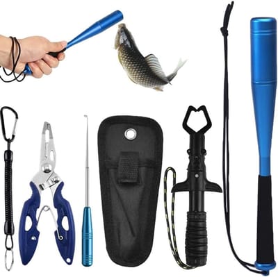 Set van 5 Vissen Doden, Aluminium Vissen Doden, Vissen Doden Accessoires, Haakopener, Perfect voor Beginners, Buitenactiviteiten, Karper en Forel Vissen