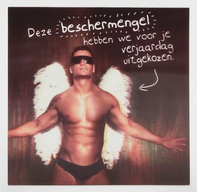 Depesche - 3D wenskaart met man en de tekst "Deze beschermengel hebben we voor je verjaardag uitgekozen" - 027