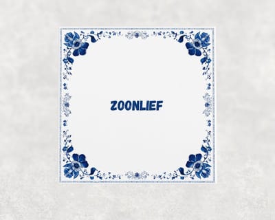 Spreuk tegel 15x15 cm Zoonlief