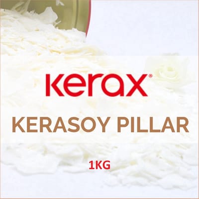 Kerax - 1KG - KeraSoy 4120 Pillar Wax - Flakes - Soja Was voor vrijstaande kaarsen - kaarsen maken