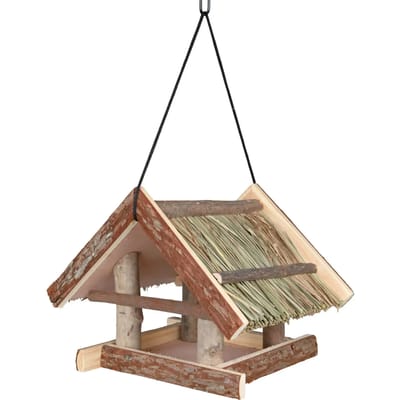 Trixie voederhuis hangend schorshout natuur 25x25x25 cm