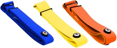 Borstband Elastisch - Hartslagband Monitor - Sporten Meten - Hoge Gevoeligheid - 98 cm - Oranje Geel Donkerblauw