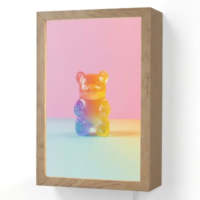 Wandlamp 20x30 cm - Oplaadbaar - Pastel - Snoep - Wandlampen binnen woonkamer - Slaapkamer lamp met kabel - Decoratieve nachtlamp - Vloerlamp snoer