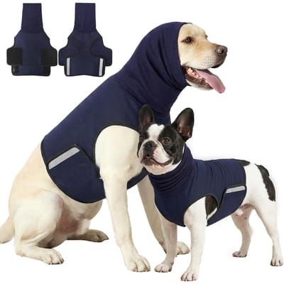 Gilet anti-anxiété pour chien, Veste Thunder respectueuse de la peau pour chiens, Chemise apaisante pour chien pour les orages, les feux d'artifice, les visites chez le vétérinaire et la séparation (Blue,XS（old）) bleu