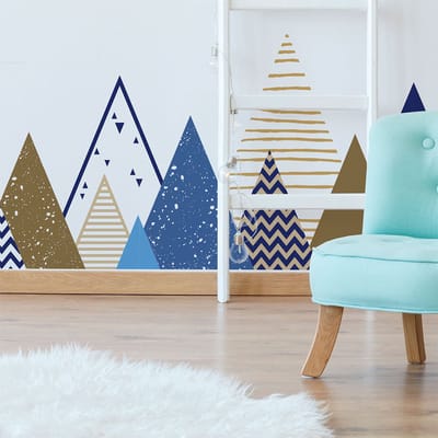 Kinderstickers met Scandinavische bergen van Rimka, 120 x 200 cm