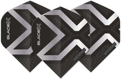Winmau Blade X Prism Delta Metallic Black Silver - Dart Flights