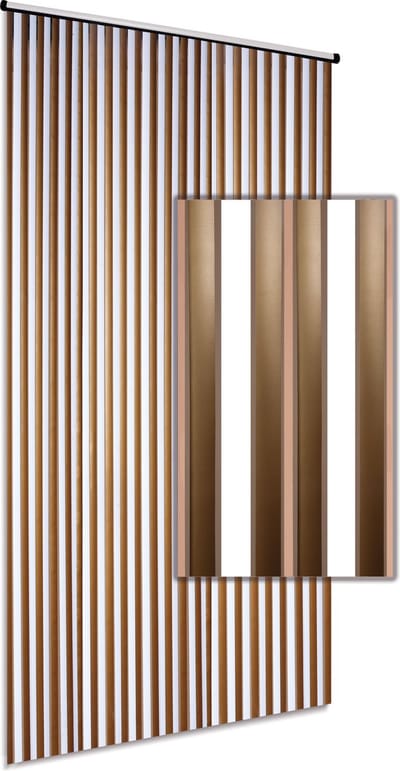 Vliegengordijn/deurgordijn Linten High Quality - goud/wit 90x220cm