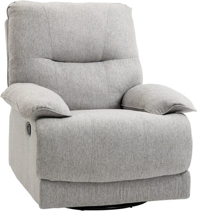 Relaxfauteuil - Relaxzetel - Relaxstoel - Fauteuil - Stoel - Met armleuning - Voor één Persoon - Fluweel - Lichtgrijs