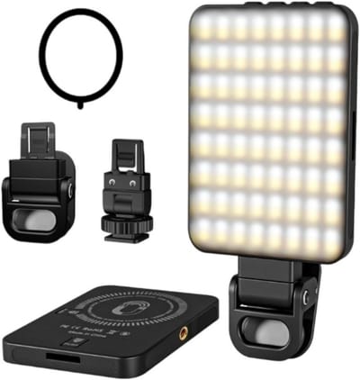 KZQ Magnetische Invullamp Voor Selfie Met Clip - Compatibel Met Smartphones En Camera's - Geschikt Voor Videoconferenties Laptops Webcams Livestreaming En Make Up Opnames - Zwart