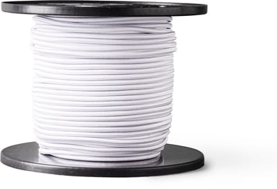 SNURO Elastisch rond touw (4mm, 100M, wit) - Professionele kwaliteit - Weerbestendig en herbruikbaar - Breekkracht 40kg