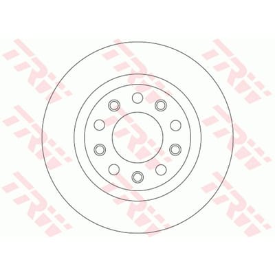 Remschijf TRW DF8070 achter, volledig, 1 Stuk