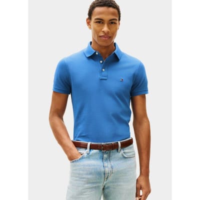 Tommy Hilfiger 1985 Slim Polo Blue Orbit Taglia: L | Polo Outlet | Uomo | Blu