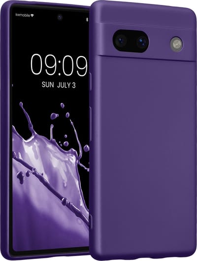 kwmobile metallic telefoonhoesje van TPU - geschikt voor Google Pixel 7a - Flexible case voor smartphone - In metallic blauwpaars