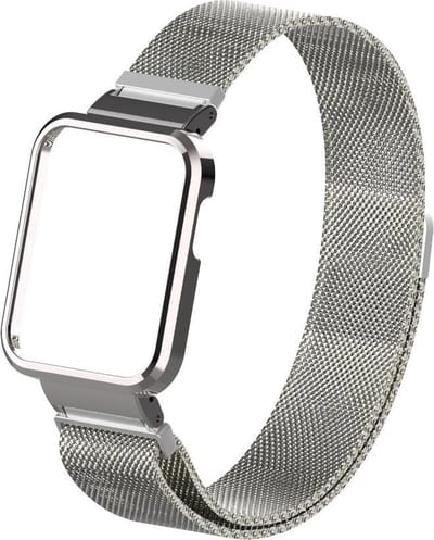 Milanees Smartwatch bandje - Geschikt voor Xiaomi Mi Watch Lite Milanese band - zilver - Strap-it Horlogeband / Polsband / Armband