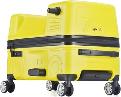Reiskoffer Trolley - Bagage Koffer - Reizen - Uniek Auto Ontwerp - 24 inch - Geel