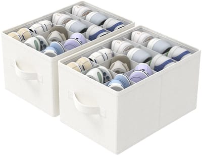 Dailygoods- Schoenendozen ruimtebesparend - Schoenendozen stapelbaar - Opvouwbaar - 42 x 32 x 26 cm - Geschikt voor 24 paar - Lichtgewicht en robuust - Schoenenopbergdozen