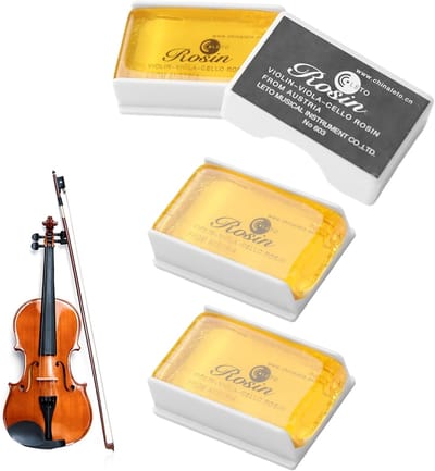 Natuurlijk colofonium voor viool - cello - stofarme rozij-viool met val - licht - laag stof - geluidsverbetering - accessoires voor strijkers - natuurlijke hars - stofarm - 3 stuks