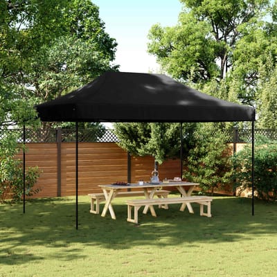 vidaXL - Partytent - 292 - x - 440 - x - 315 - cm - Zwart - Oxford - Stof