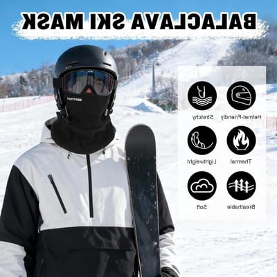 Winterse Balaclava van Fleece voor Unisex - Warm en Winddicht Ski Masker met Nekwarmer voor Buitenactiviteiten en Sporten