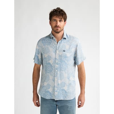 Petrol Industries - Heren All-over print overhemd Travesía - Blauw - Maat L