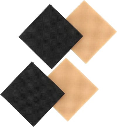 Allecto Plus - Zelfklevende Hielvervanging Patches voor Hoge Hakken - 4 Stuks - Zwart Rubber - Schoenzool Reparatietips