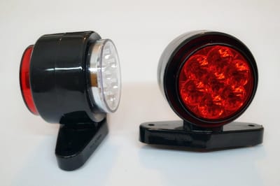 Zijmarkeringslampen - Trailer Verlichting - Veiligheid Verkeer - LED 24 Volt - Wit Rood