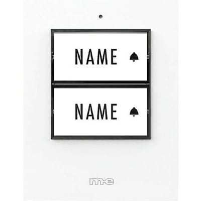 m-e modern-electronics 41357 Zender voor Draadloze deurbel Verlicht, Met naambord