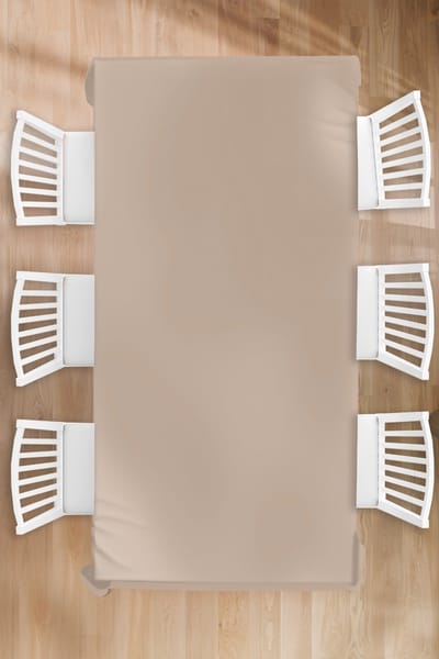 Tafelkleed - Tafellaken - 130x260 cm - Beige - Kleuren - Effen - Binnen en Buiten