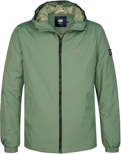 Petrol Industries Gewatteerde Jas Heren - Regular Fit - Mannen Zomerjas met Capuchon - 100% Gerecycled Polyester - Casual Herenjas - Groen - Maat S