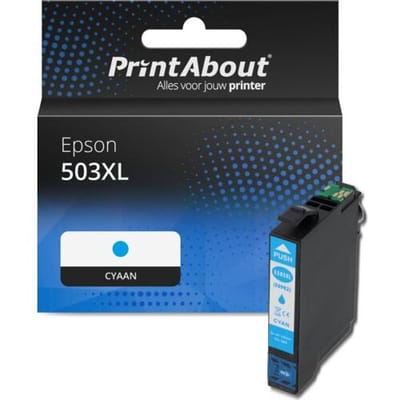 PrintAbout Inktcartridge 503XL (C13T09R24010) Cyaan Hoge capaciteit geschikt voor Epson