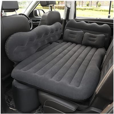Opblaasbaar Autobed - Luchtmatras Auto - Reizen Comfort - Snelle Installatie - 135x80 cm - Zwart