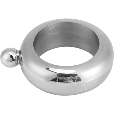 Bracelet en forme de flasque à hanche Flasque en acier inoxydable Bouteille à vin Verres à whisky Entonnoir (argent)