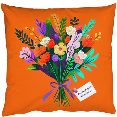 Sierkussens - Kussentjes Woonkamer - 50x50 cm - Kaartje - Boeket - Bloemen