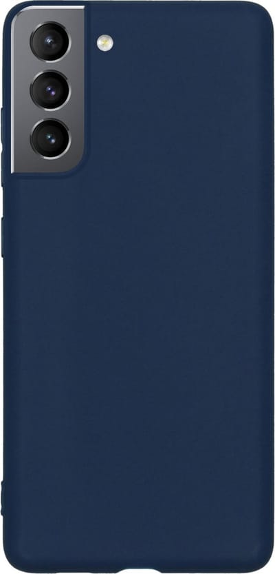 Hoes - Geschikt voor Samsung Galaxy S22 - Sterk & Shockproof - Hoesje Cover - Siliconen Case - Donkerblauw