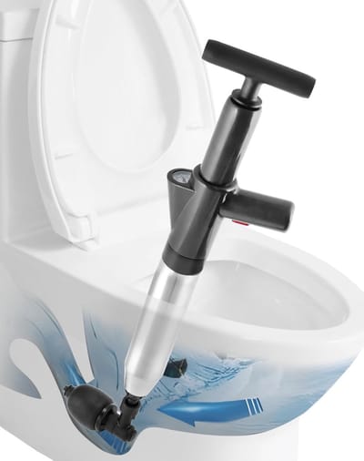 Hoge Druk Afvoerreiniger Pomp met Drukmeter voor Toiletten, Wastafels en Vloeren