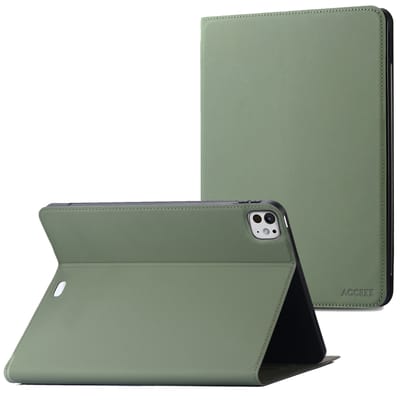 Accezz Tablet Hoes - Geschikt voor Apple iPad Pro 13 (2025) M5 / Pro 13 (2024) M4 - Classic Tablet Case - Groen
